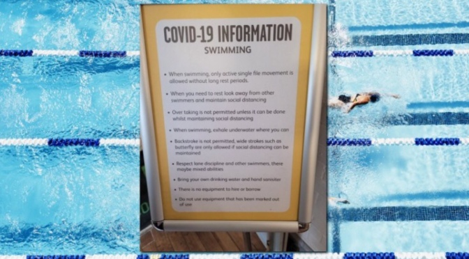 Swimming Pool Tells Swimmers to Exhale Underwater, Not Look at or Talk to Others